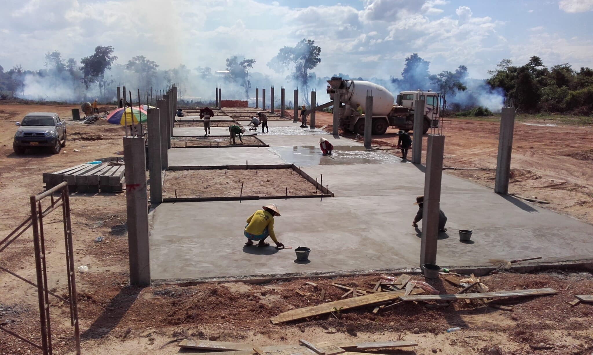 coulage dalle entrepot