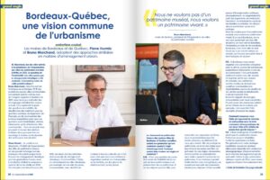 Entretien croisé entre Pierre Hurmic, maire de Bordeaux, et Bruno Marchand, maire de Québec, sur l'urbanisme et le patrimoine vivant.