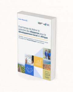 Couverture du livre blanc "Il est temps de libérer le potentiel des diasporas pour le développement local en Afrique" par Impact Diaspora et l'AIMF.