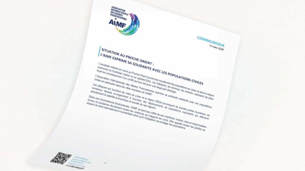 SITUATION AU PROCHE ORIENT : L'AIMF EXPRIME SA SOLIDARITE AVEC LES POPULATIONS CIVILES